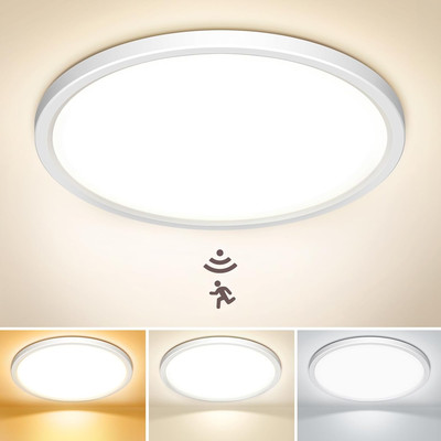 LED Deckenlampe Mit Bewegungsmelder 3000K/4000K/6500K 18W IP44 Wasserdicht Decke