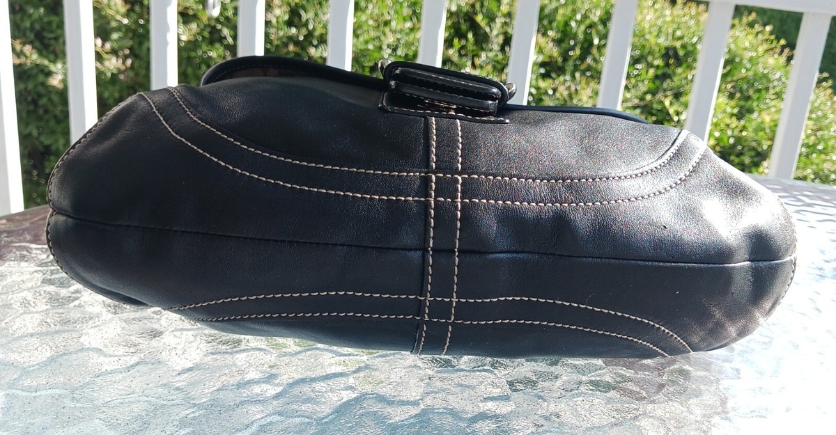 Coach 9248 Vintage Soho Y2K Black Leather Shoulder Bag w/Matching