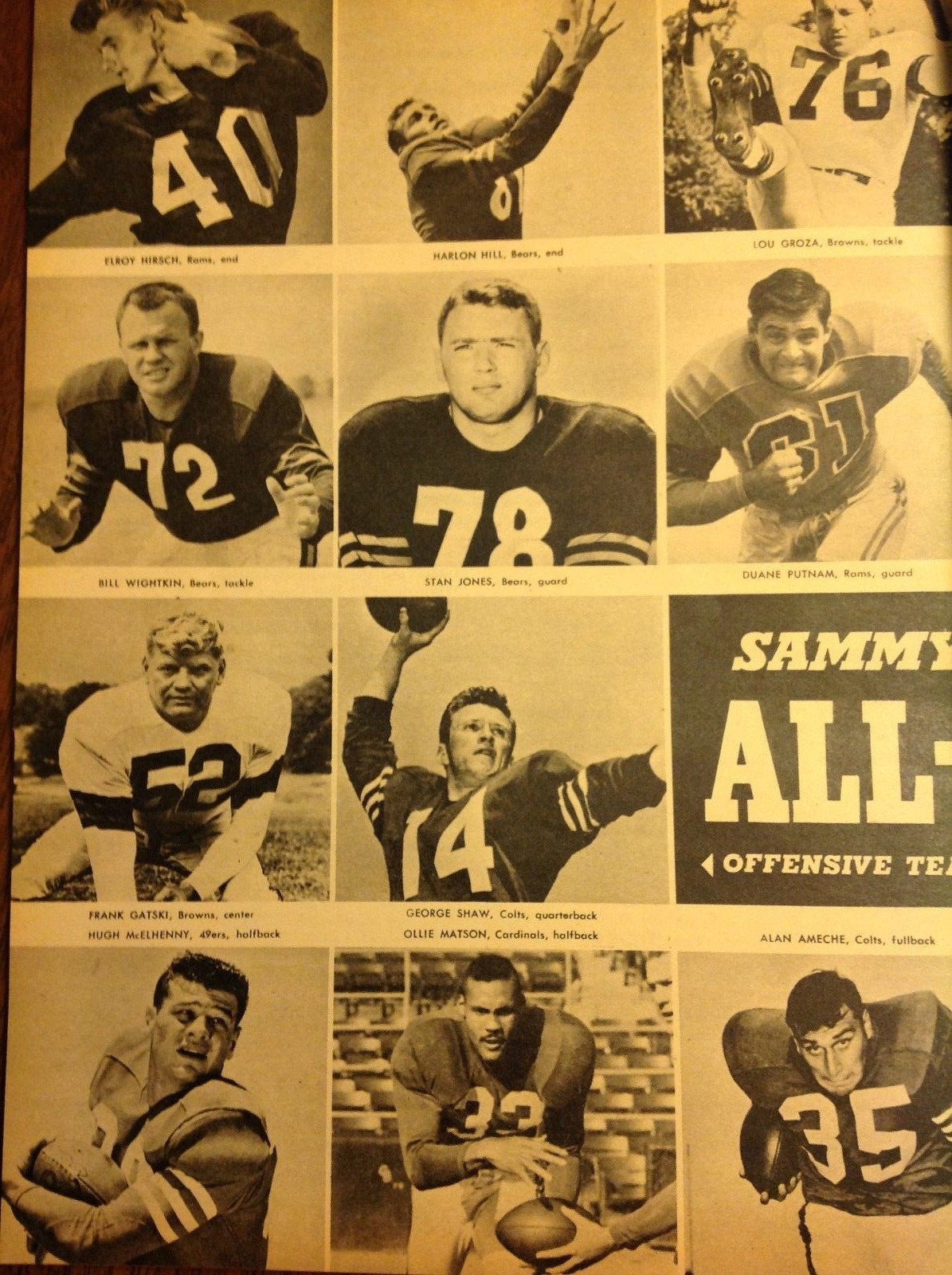 1956 Football KickOff Yearbook magazine NFL, College Jim Swink TCU