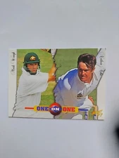 1997-98 SELECT CRICKET CARD -ONE ON ONE - MARK WAUGH - NATHAN ASTLE - CARD 59 NM