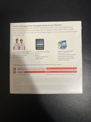 Apple Care Protection Plan For iPad PC Mac Sealed - Picture 2 of 2