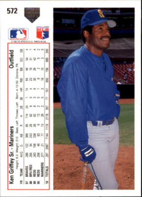 1991 Upper Deck #572 Ken Griffey Sr./Jr. - NM-MT | eBay