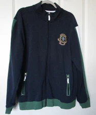 Brooks Brothers Men Blue Full Zip Sweat Jacket Makers & Merchants Embroidery  XL