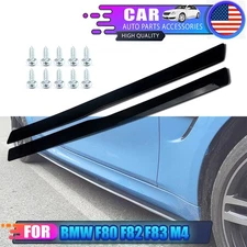 PSM Style Side Skirt Extension Glossy Black For BMW F82 F83 M4 F80 M3 2015-19 20