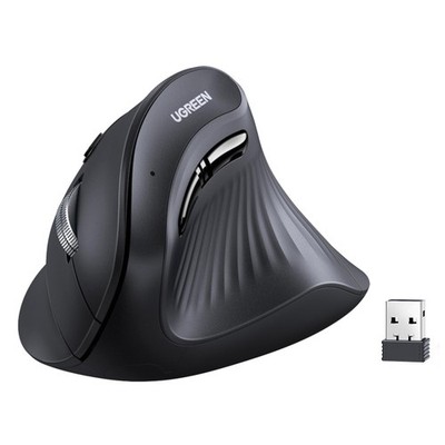 UGREEN Vertical Wireless (Bluetooth 5.0+2.4G) Ergonomic Mouse with 5 Black 
