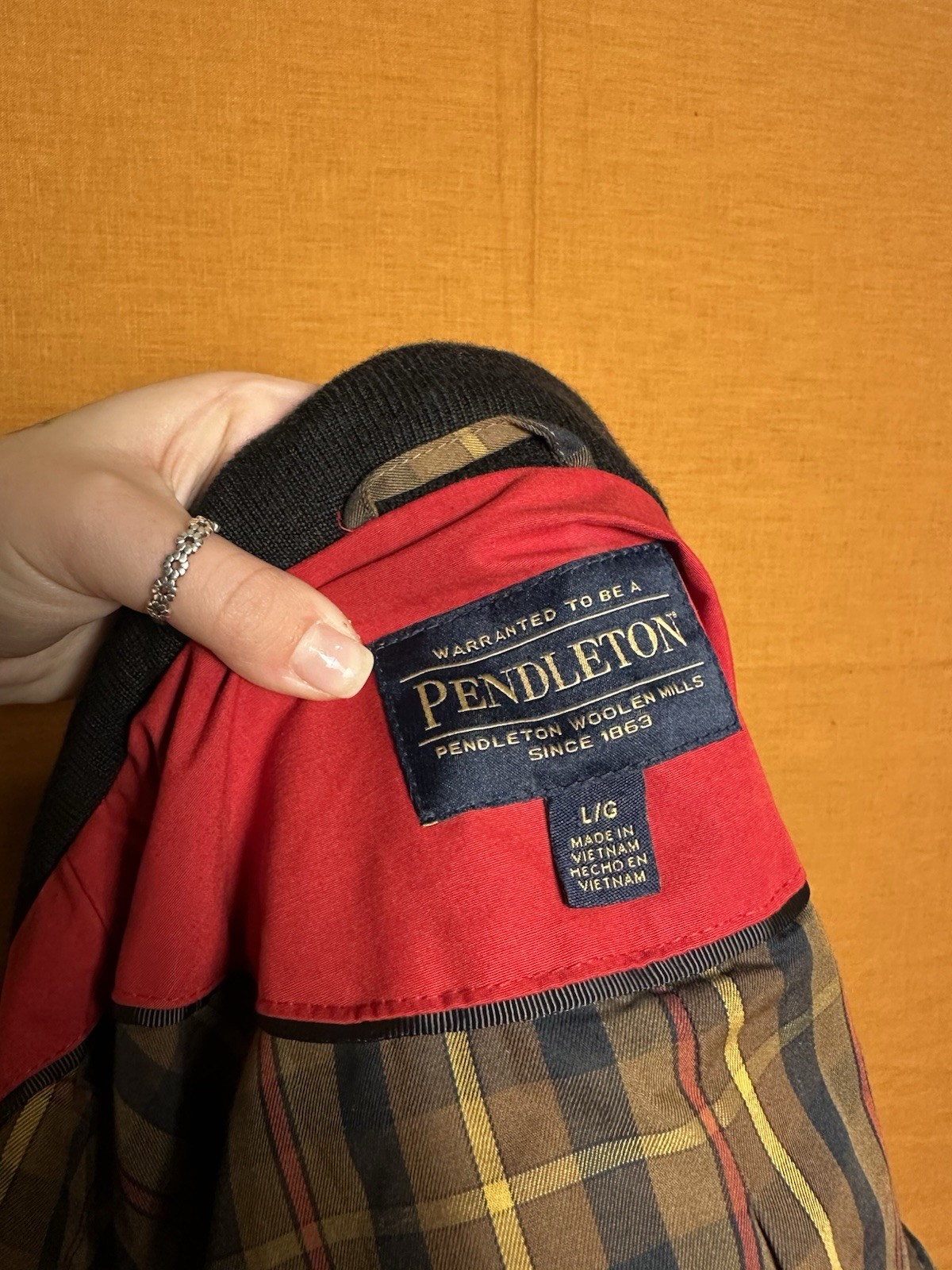 Pendleton Red Water Repellent Jacket Flannel Line… - image 9