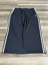 Adidas Blue Striped Baggy Wide Leg Trackpants Sweatpants Y2K - Men s Medium