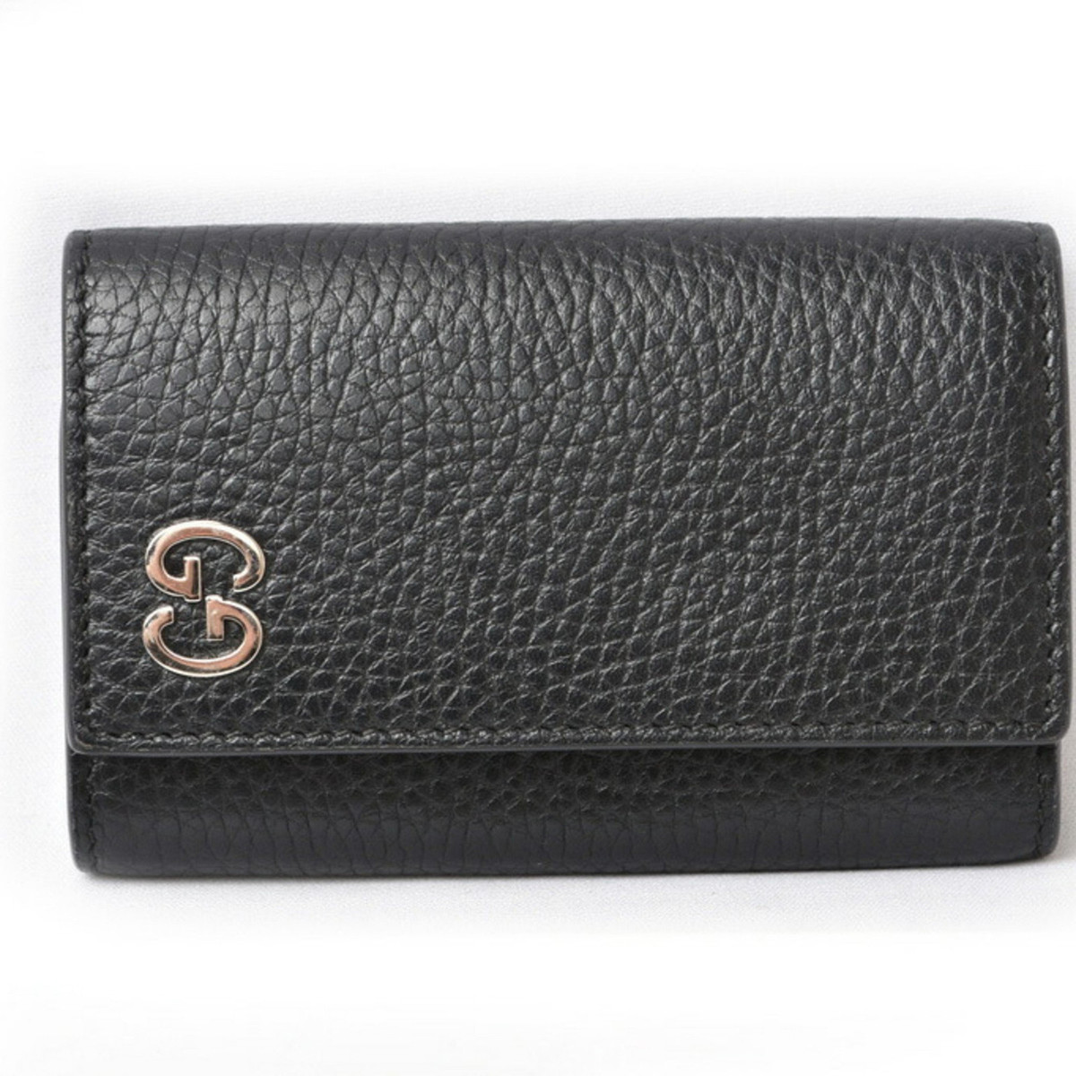 Gucci key case, holder, GUCCI, 6-ring, leather, GG, black Gucci key case, holder, GUCCI, 6-ring, leather, GG, black