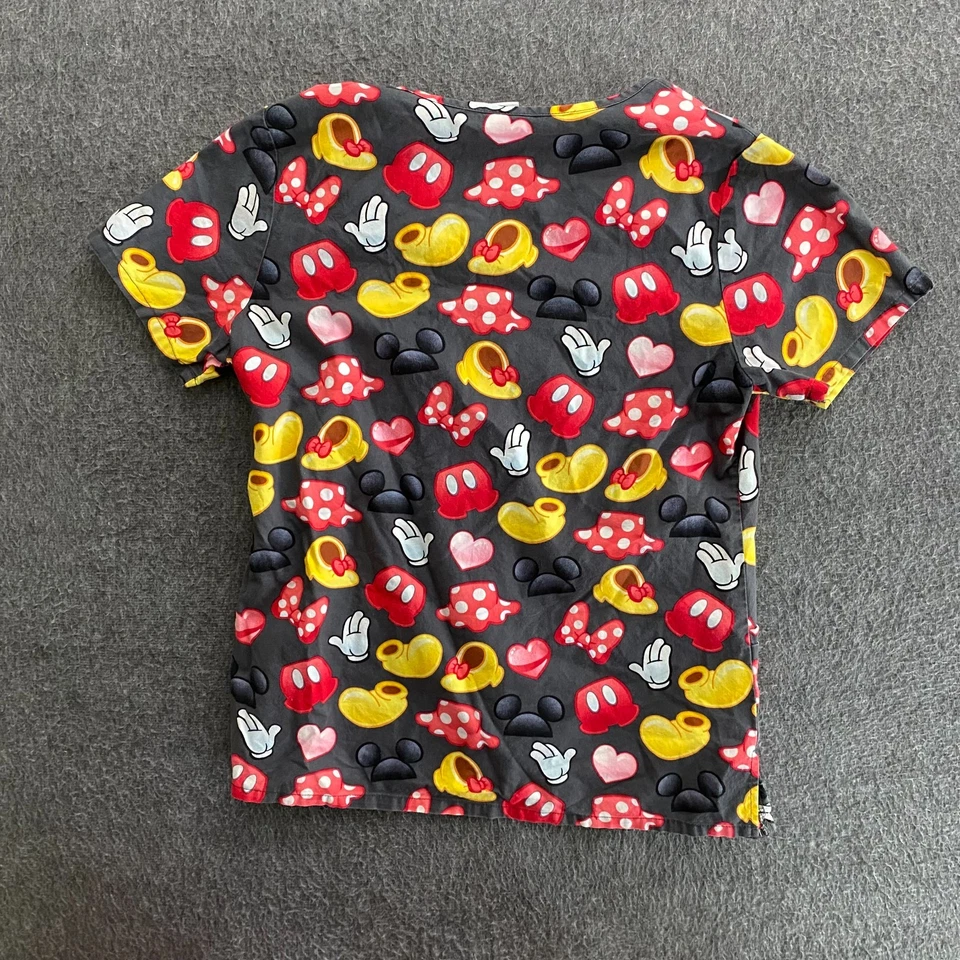 Blusa Médica Estampada de Minnie Mouse Manga Corta Colorida Pequeña Disney para Mujer Foto 2 de 4
