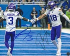 Justin Jefferson and Jordan Addison Autographed Minnesota Vikings 8x10 Photo COA