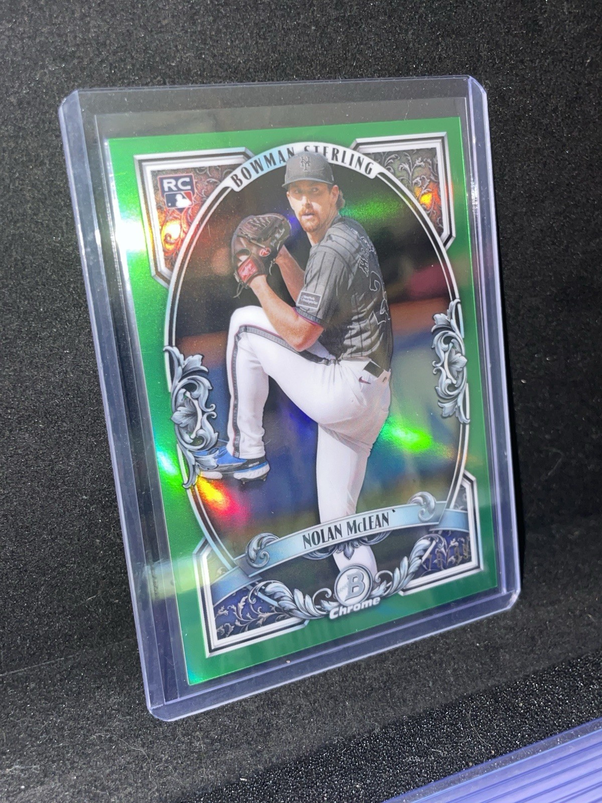 2026 Bowman Sterling NOLAN McLEAN Green Refractor /99 RC Rookie Mets BST-8