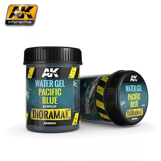 AK Interactive AK8004 - Water Gel Pacific Blue - 250 Ml (Acrylic) - New
