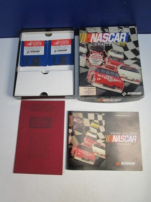 Vintage Commodore Amiga Bill Elliot's Nascar Challenge Disk Videospiel Big Box