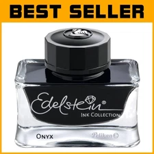 Premium 50ml Edelstein Bottled Ink for Fountain Pens - Onyx Black Elegance
