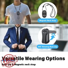 SHPTDJTIC 4K Body Camera POV Pro, Wearable Camera 64GB, Rotatable Clip