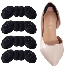 4Pairs Foam Heel Pads Back of Heel Cushion Inserts Heel Slip Pads for Loose Shoe