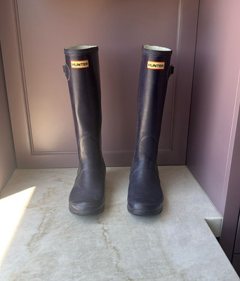 Hunter Original Tall W23499 Purple Boots US 7 EU 38 - Rain Boots