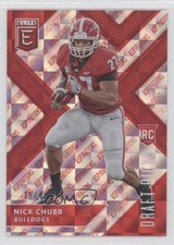 2018 Panini Elite Draft Picks Aspirations Red Variation 29/49 Nick Chubb 1u6