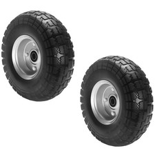 2x Roue Increvable 4.10/3.504, Roue de Brouette Increvable, Ø 255 x 80mm, Alé...
