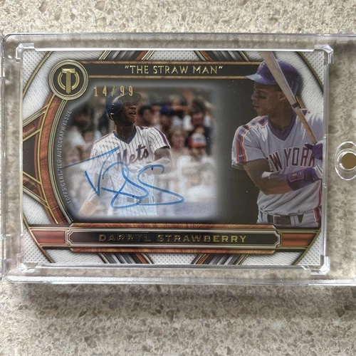 Darryl Strawberry The Straw Man 2023 Topps Tribute to Nicknames Auto /99