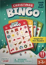 Chuckle and Roar - Christmas Bingo - Family Game Night Fun - Holiday Themed NEW