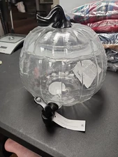 WAY TO CELEBRATE 1.5 GAL CLEAR PUMPKIN GLASS DRINK DISPENSER  THANKSGIVING NEW!