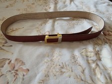 Vintage CHRISTIAN DIOR Red Leather Belt. Size 30" / 75cm