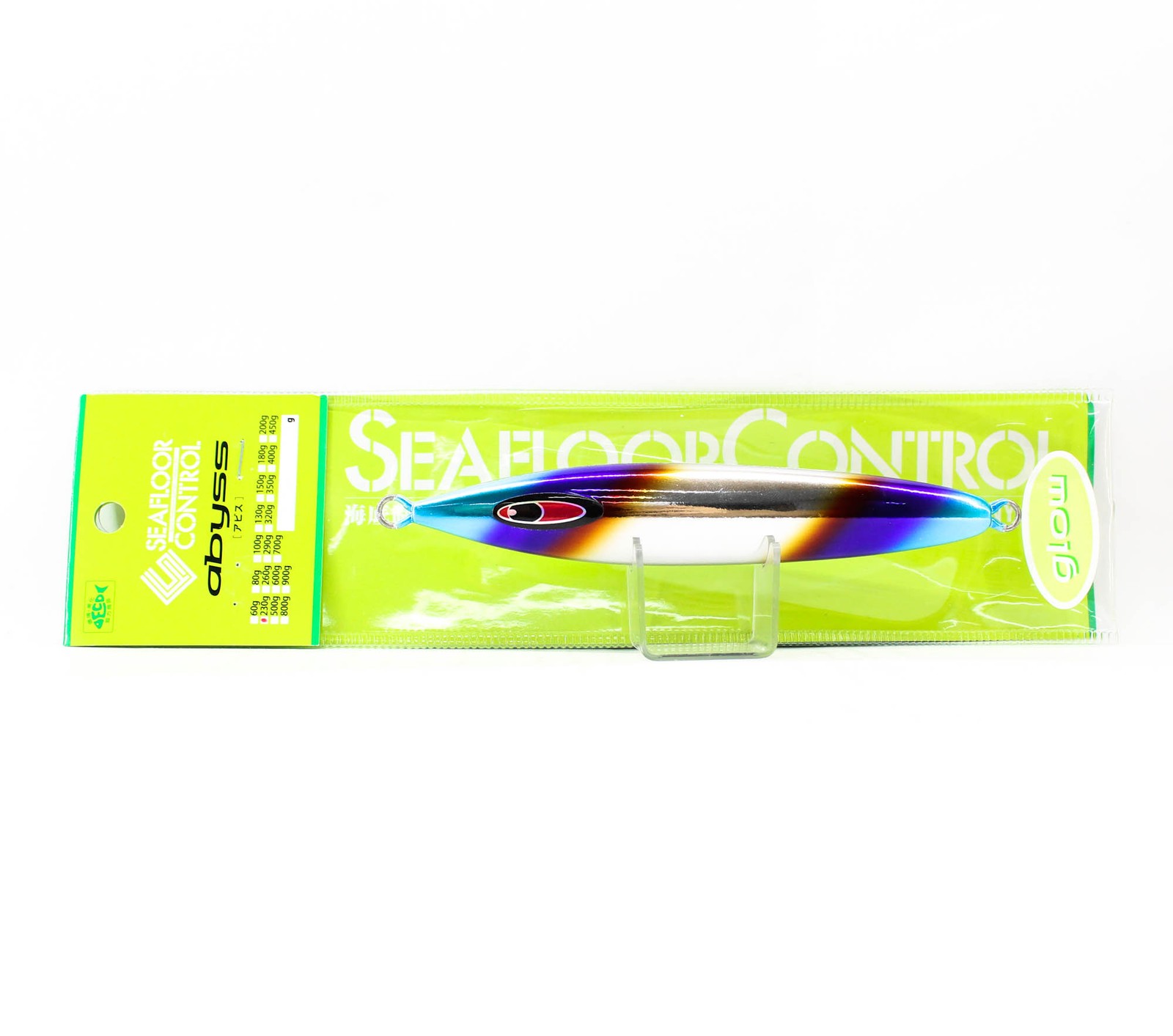 Seafloor Control Metal Jig Abyss 230 grams Zebra Glow AL (7774)
