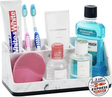 Portacepillos de dientes para ba o, organizador de ba o de resina, blanco