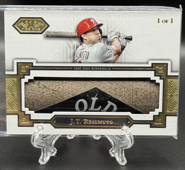 2023 Topps Tier One - #1/1 Limited Lumber Relic J.T. Realmuto - LLR-JTR