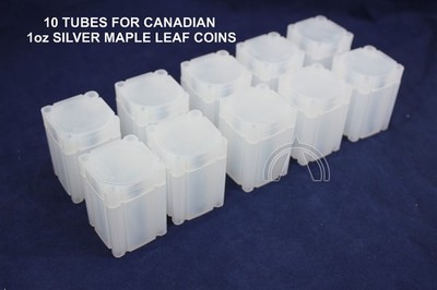 10 Large Dollar Square Tubes by Lighthouse for Canadian 1 oz Silver Maple Leaf