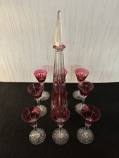 Saint Louis Crystal Liqueur Set Price For 9 Pieces Model 4