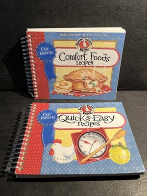 Gooseberry Patch Spiral 4x6  Cookbooks, Set Of 2, Comfort Foods & Quick & Easy