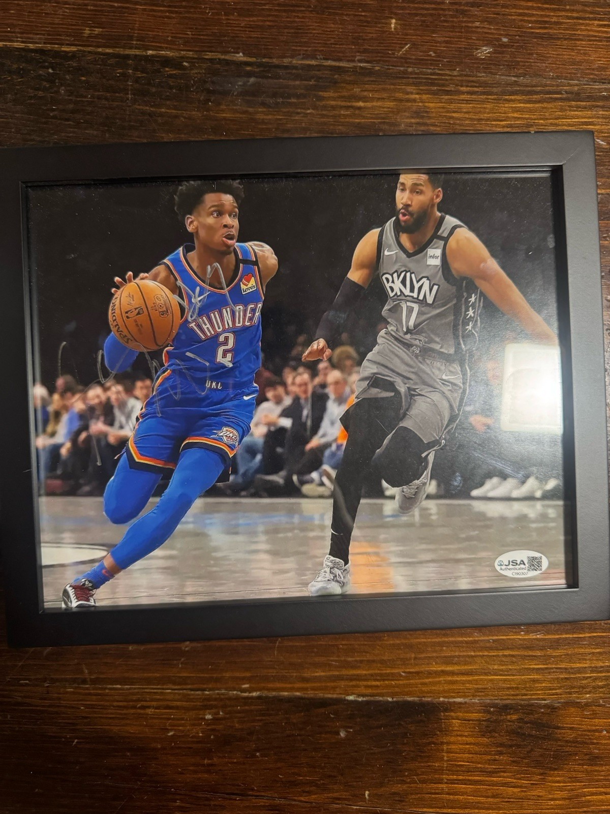 Shai Gilgeous-Alexander Autographed Signed Oklahoma City Thunder Photo JSA Authenticat 