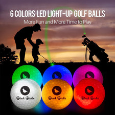 Glow in the Dark Night Golf Balls Light up 10 Minutes Flashing in Six Color for