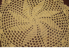 6 PCS 12" Round   Crochet Lace Doily COLOR BEIGE 100 % COTTON 