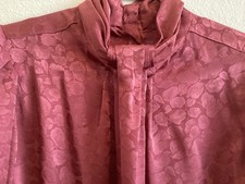 Womens Vintage NERD Secretary Mauve San Andre New York Paris Blouse Size M/L