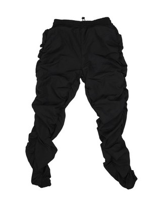 Labijou Pants Womens S Black Ruched Jogger Elastic Waist Cuffed Lightweight
