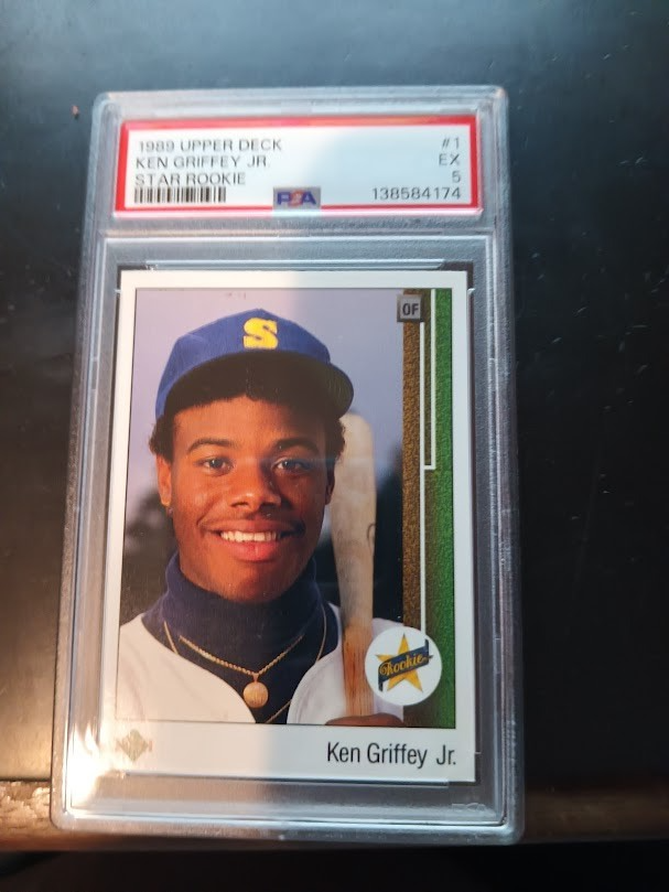 graded ken griffey jr rookie card Amazon.com: Ken Griffey Jr. 1989 Upper Deck Rookie Card RC #1 Graded PSA 8  (Cert #51820013) : Collectibles & Fine Art main image 1