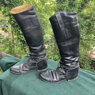 GRAND PRIX Women s US 7W Equestrian Black Leather Riding Boots Tall