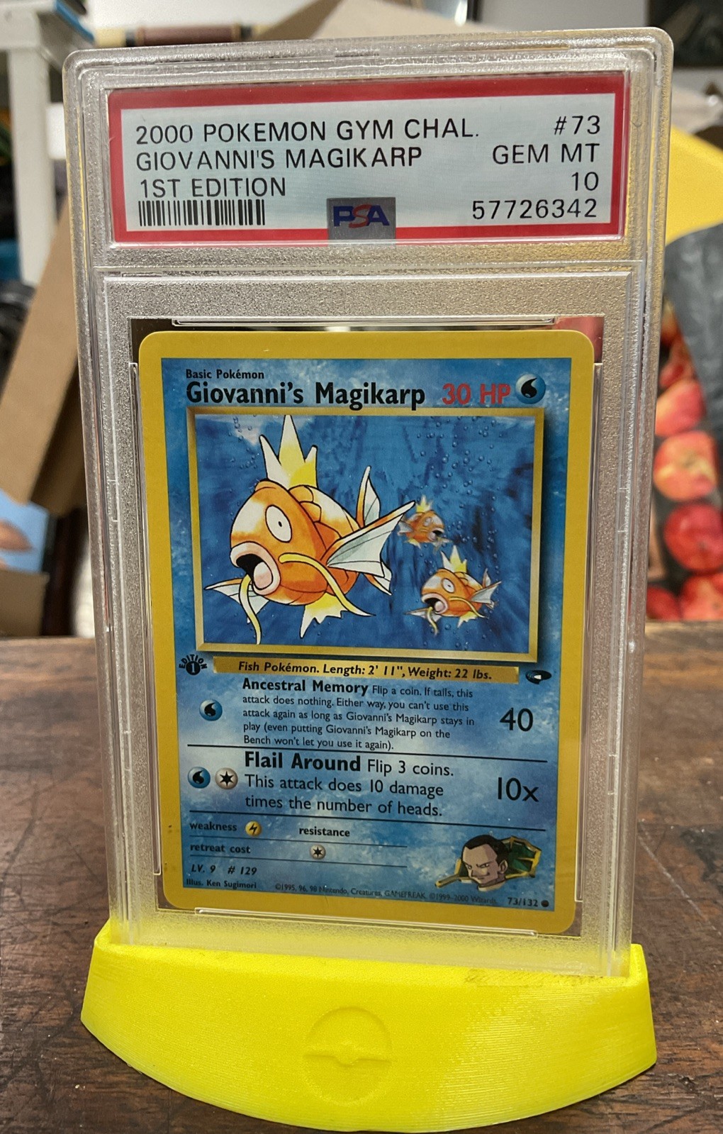 2000 POKEMON GYM CHALLENGE 1ST Edition GIOVANNI'S MAGIKARP PSA 10 Card #73 VTG
