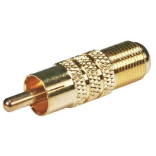 Monoprice Cable Adapter,RCA M to F-Type F 4130 Monoprice 4130 844660041306 Gold