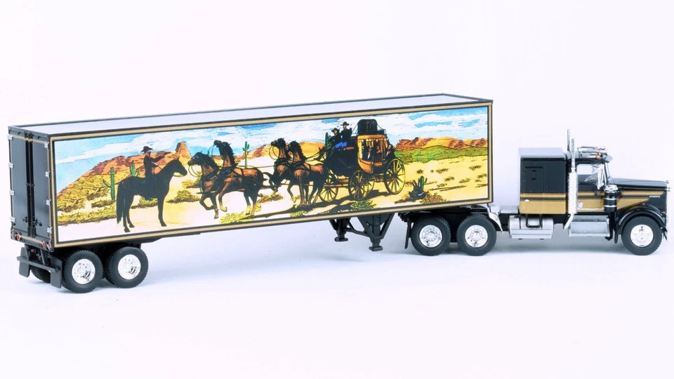 Brekina Kenworth W900 Truck Tractor & 45' Trailer "Snowman" #86255 HO 1/87 Scale - Image 2 of 4
