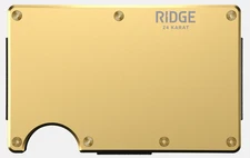 Ridge 24K Gold Slim RFID Blocking Wallet - Limited Edition! 100% Authentic