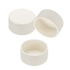 3 Pack 3" Diameter PVC Pipe End Cover Cap Fittings for Furniture Garden, White