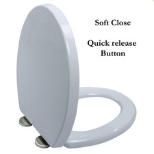 Toilet Seat Soft Close Quick Release One Button Universal Fit Heavy Metal Fixing