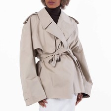 Balenciaga Classic Fit Cropped Trench Coat