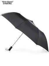 Recycled Canopy Vented Auto Open Golf Umbrella with Sunguard, Black