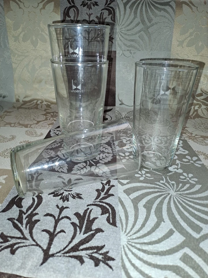 4x0,25l seltene Form Konik Superfest Biergläser DDR Mitropa Strong Glass East. - Bild 3 von 4