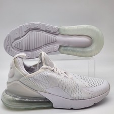 Kids Size 5Y Nike Air Max 270 Triple White Shoe Sneaker 943345 103 NEW